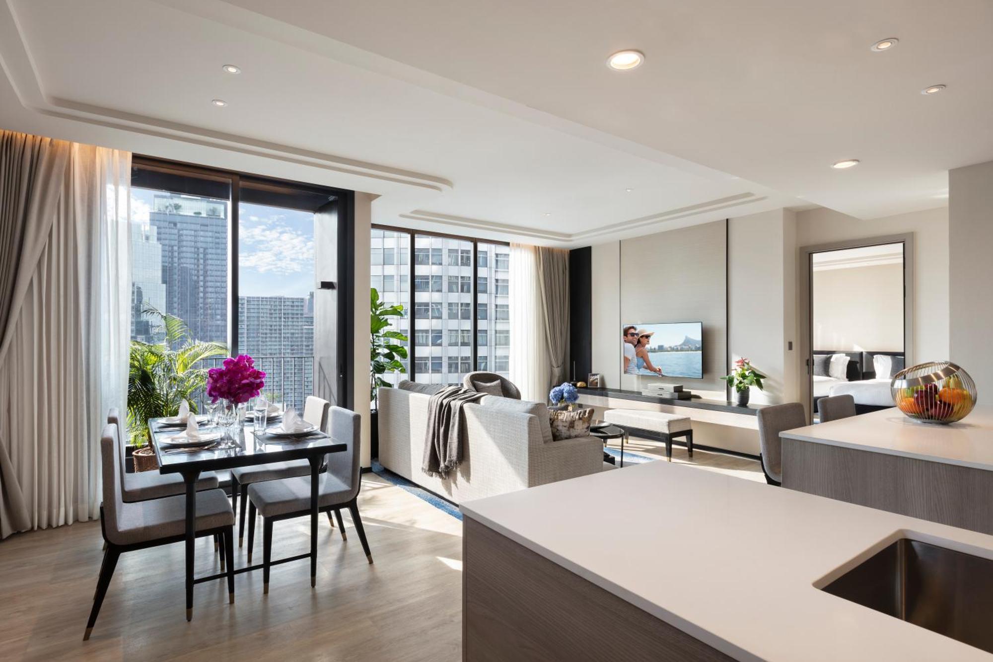 Ascott Thonglor Bangkok Banguecoque Exterior foto The interior of a typical apartment