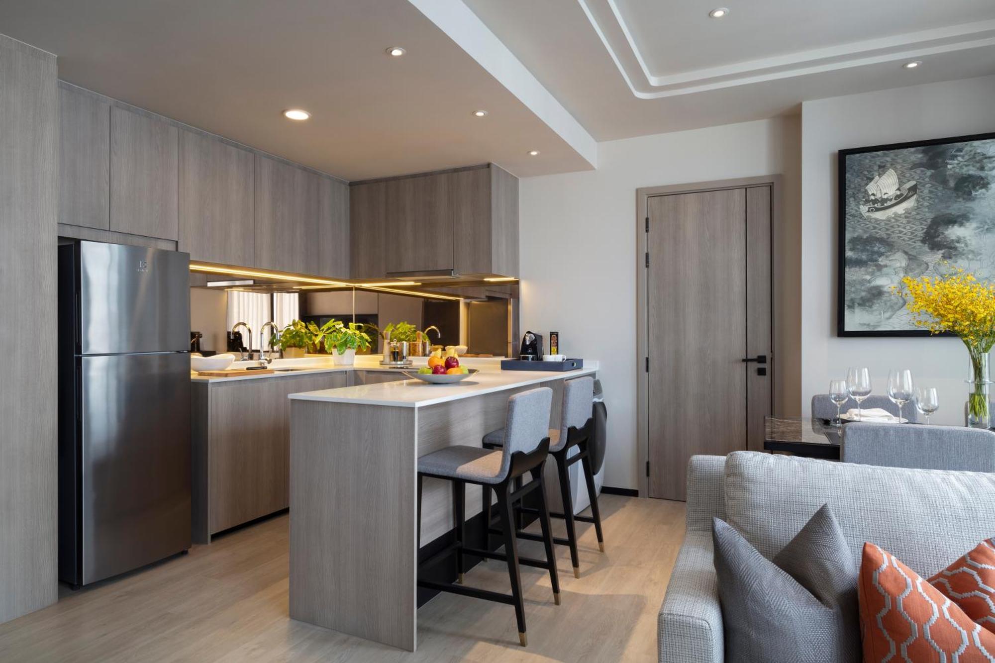 Ascott Thonglor Bangkok Banguecoque Exterior foto A kitchen in a condominium